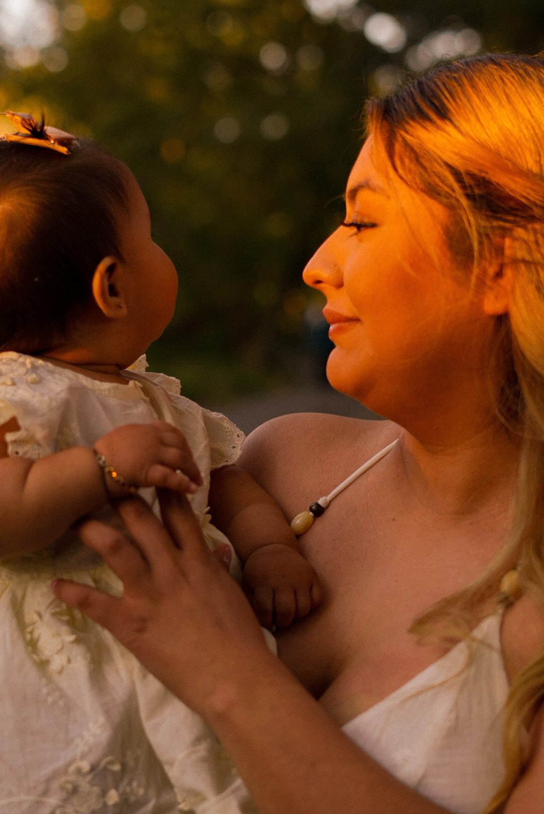 Mom and baby sharing a quiet moment